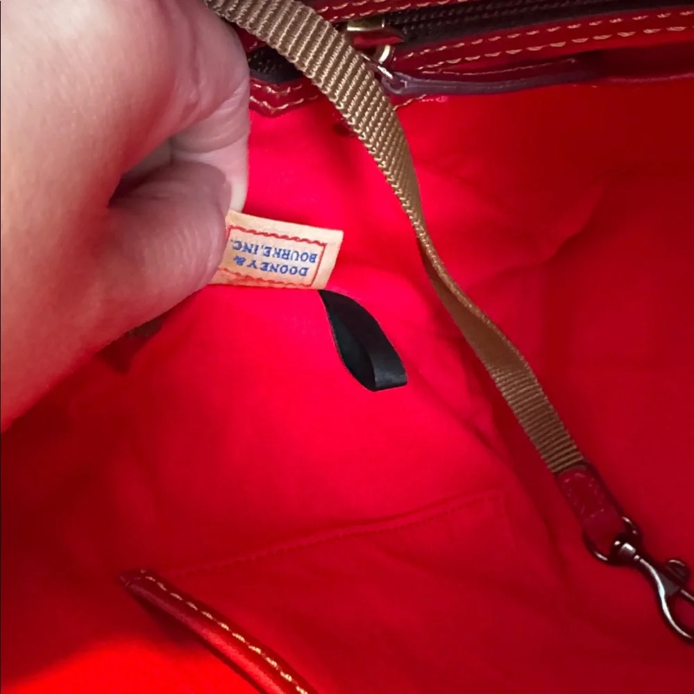 Dooney & Bourke Red Florentine Zip Sac - Picture 12 of 15